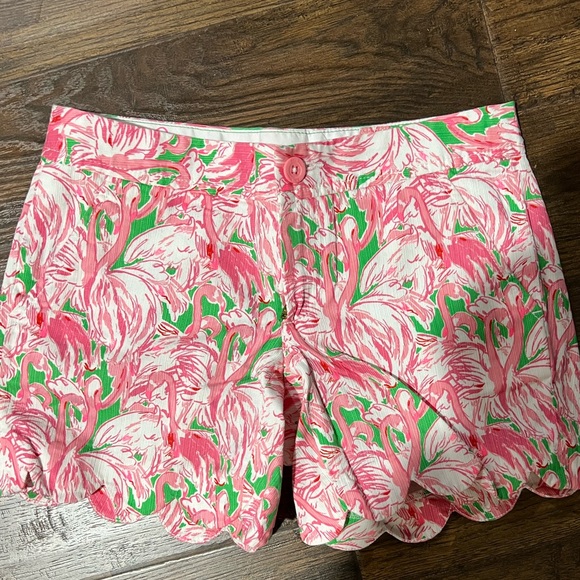Lilly Pulitzer Flamingo-Print Shorts - Picture 2 of 3